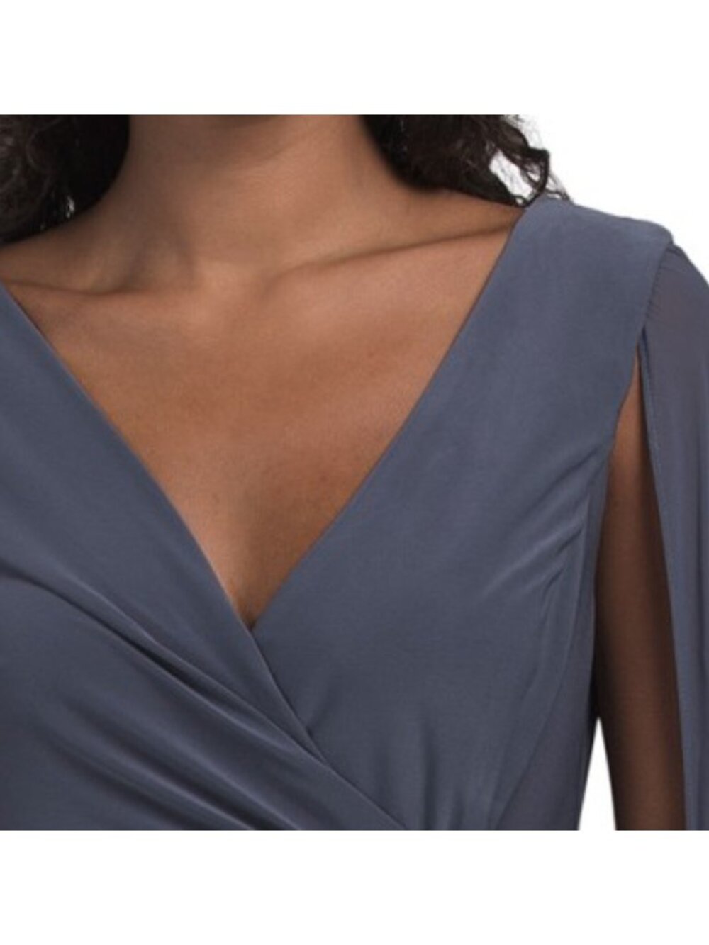 R&M RICHARDS Cape Chiffon Gown - Picture 3 of 4